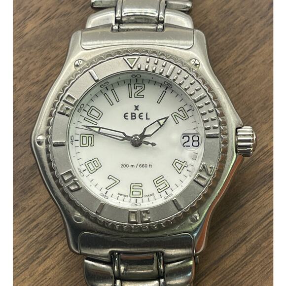 Ebel Discovery Men's Watch Stainless Steel White Dial Swiss Quartz ref. 9187341 - Picture 1 of 10